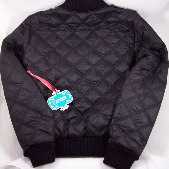 L'Amour Nanette Lepore Black Faux-Fur Jacket - Picture 6 of 7